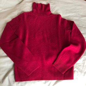 Red cashmere turtleneck